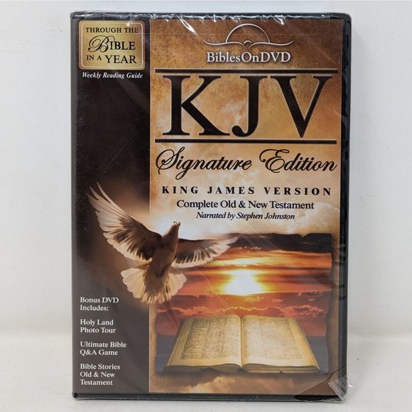KJV Signature Edition Bibles On (DVD, 2 Disc Set, 2003) King James Version New - Picture 1 of 3
